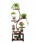Plant Stand With Grow Lights, 8 Tiered Indoor Plant Shelf, 61 Tall Plant Stand For Indoor Plants Multiple, Metal Plant Flower Holder Stand, S-Shaped Plant Rack For Home Patio by CABINSGATE SMART FURNITURE
