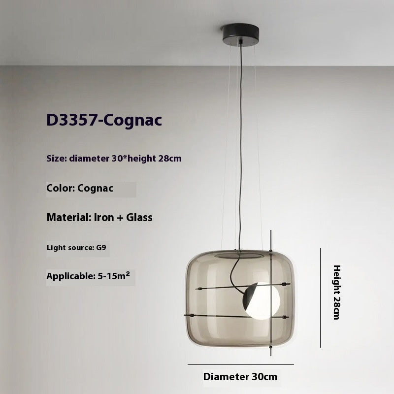 Creative Art Modern Minimalist Glass Bedroom Bedside Chandelier by CABINSGATE SMART FURNITURE