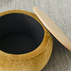 Circular Storage Footstool 2-in-1 Function by CABINSGATE SMART FURNITURE