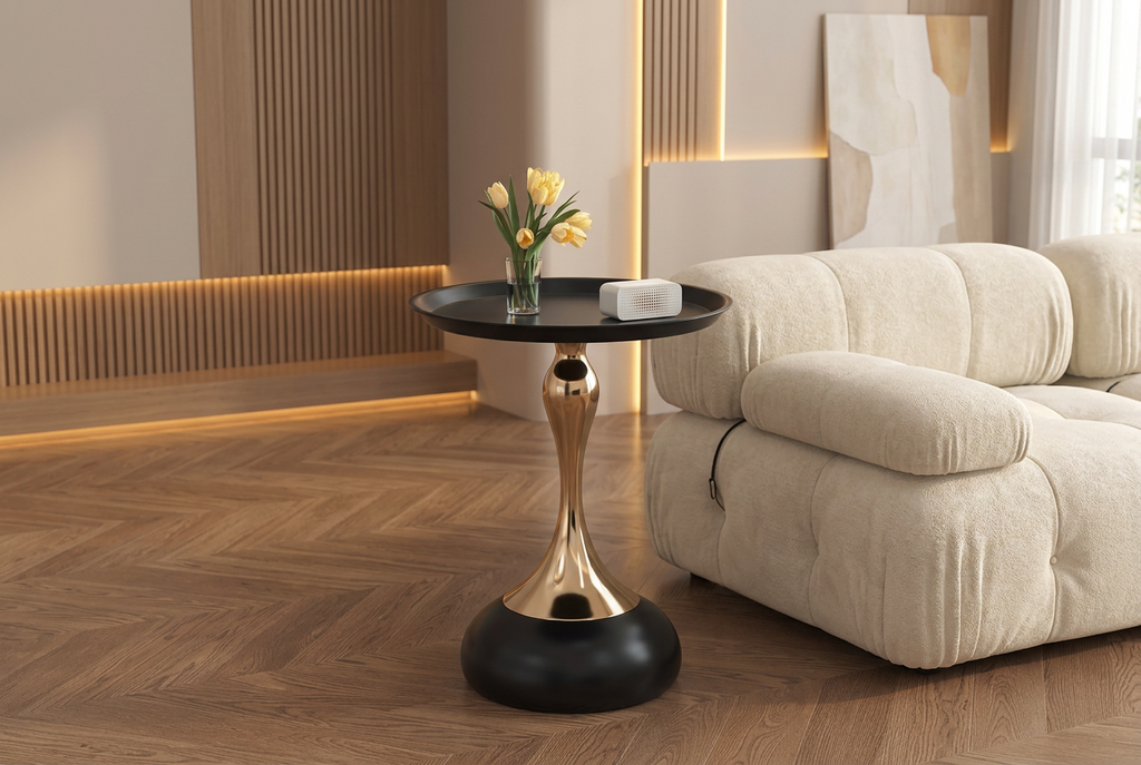 Elevate Your Space with the Iron Edge Small Coffee Table by CABINSGATE SMART FURNITURE