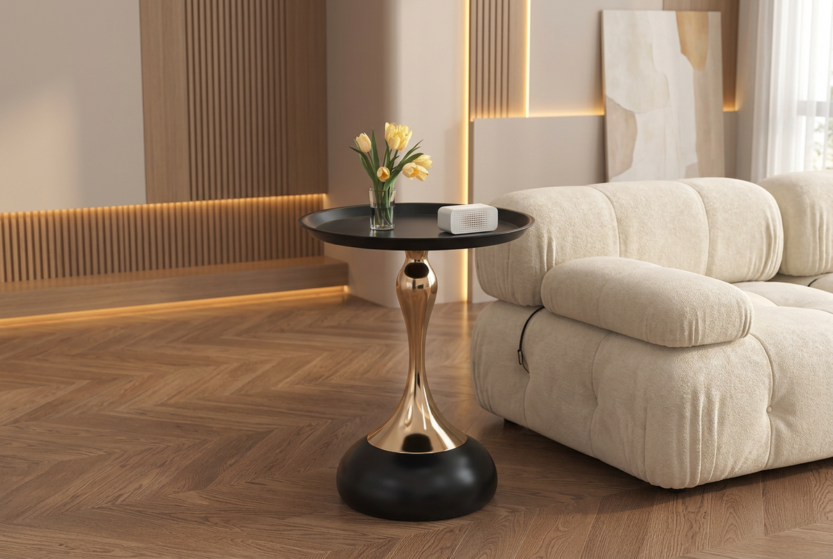 Elevate Your Space with the Iron Edge Small Coffee Table by CABINSGATE SMART FURNITURE