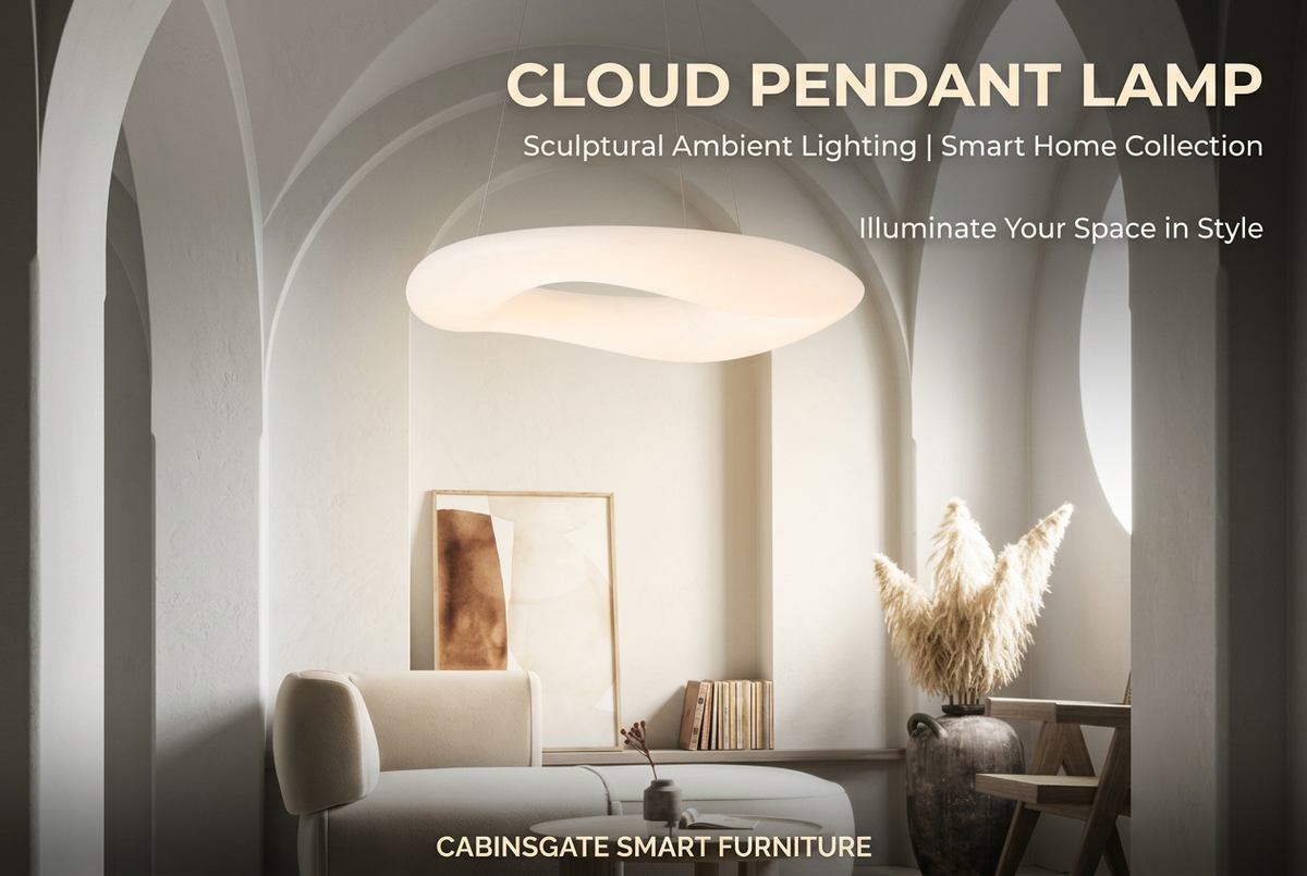 Italian Designer Nordic Chandelier Modern Minimalist Creative Living Room Lamps Round Ring Dining Room Bedroom Chandelier by CABINSGATE SMART FURNITURE