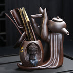 Elevate Your Experience with Our Ebony Ceremony Tea Set by CABINSGATE SMART FURNITURE