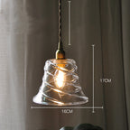 Nordic Modern Minimalist Brass Glass Single Head Small Chandelier by CABINSGATE SMART FURNITURE