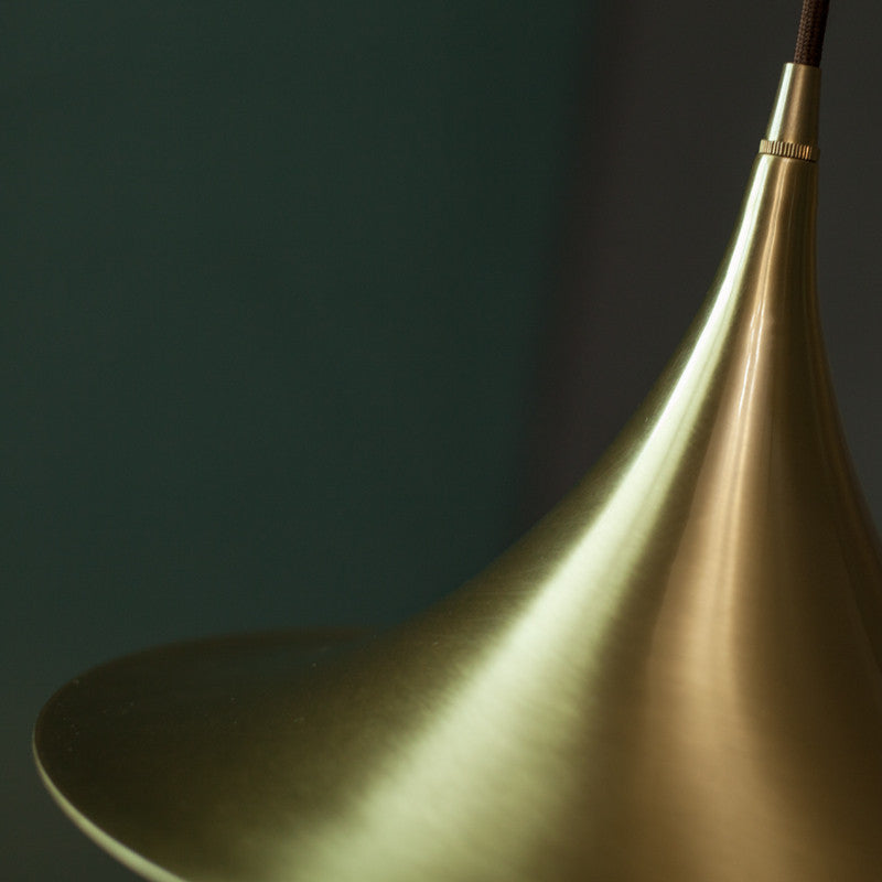 Minimalist Brass Horn Restaurant Bar Cafe Full Copper Chandelier by CABINSGATE SMART FURNITURE