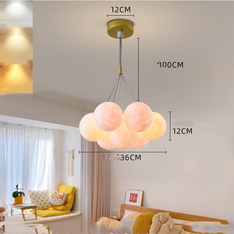 Elevate Your Space with Our Nordic Bedroom Chandelier: Creative Moon Bubble Lights by CABINSGATE SMART FURNITURE