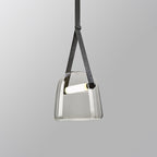 Post Modern Creative Leather Strap Glass Chandelier by CABINSGATE SMART FURNITURE