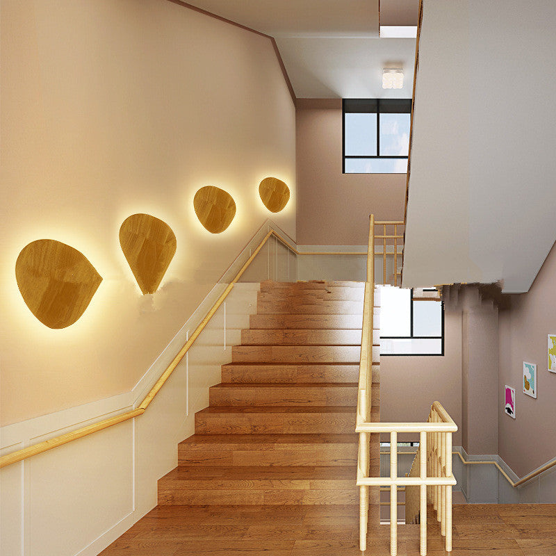 Eco-Friendly Wall-Mounted Log Art Wall Lamp