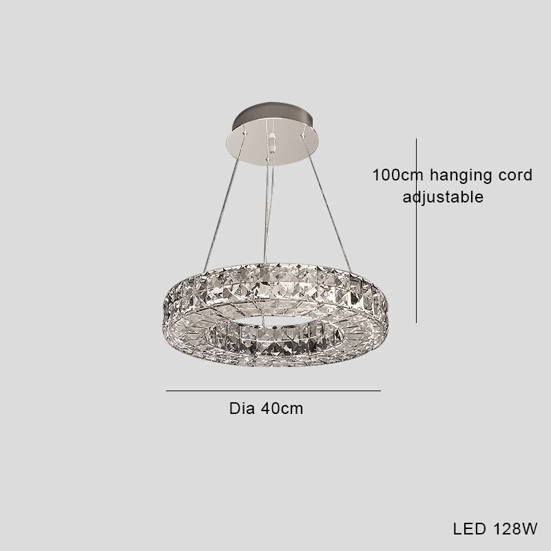 Light Luxury Style Crystal Chandelier Modern Simple Led by CABINSGATE SMART FURNITURE