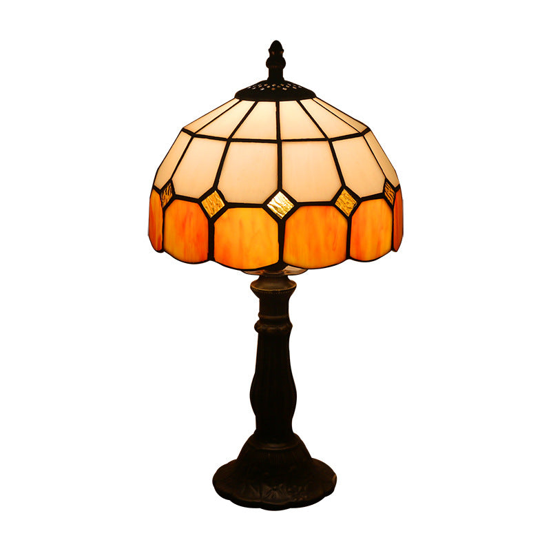 Enhance Your Space with the Retro Yellow Glass Bedside Lamp by CABINSGATE SMART FURNITURE
