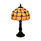 Enhance Your Space with the Retro Yellow Glass Bedside Lamp by CABINSGATE SMART FURNITURE