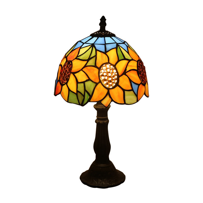 Enhance Your Space with the Retro Yellow Glass Bedside Lamp by CABINSGATE SMART FURNITURE