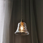 Nordic Modern Minimalist Brass Glass Single Head Small Chandelier by CABINSGATE SMART FURNITURE