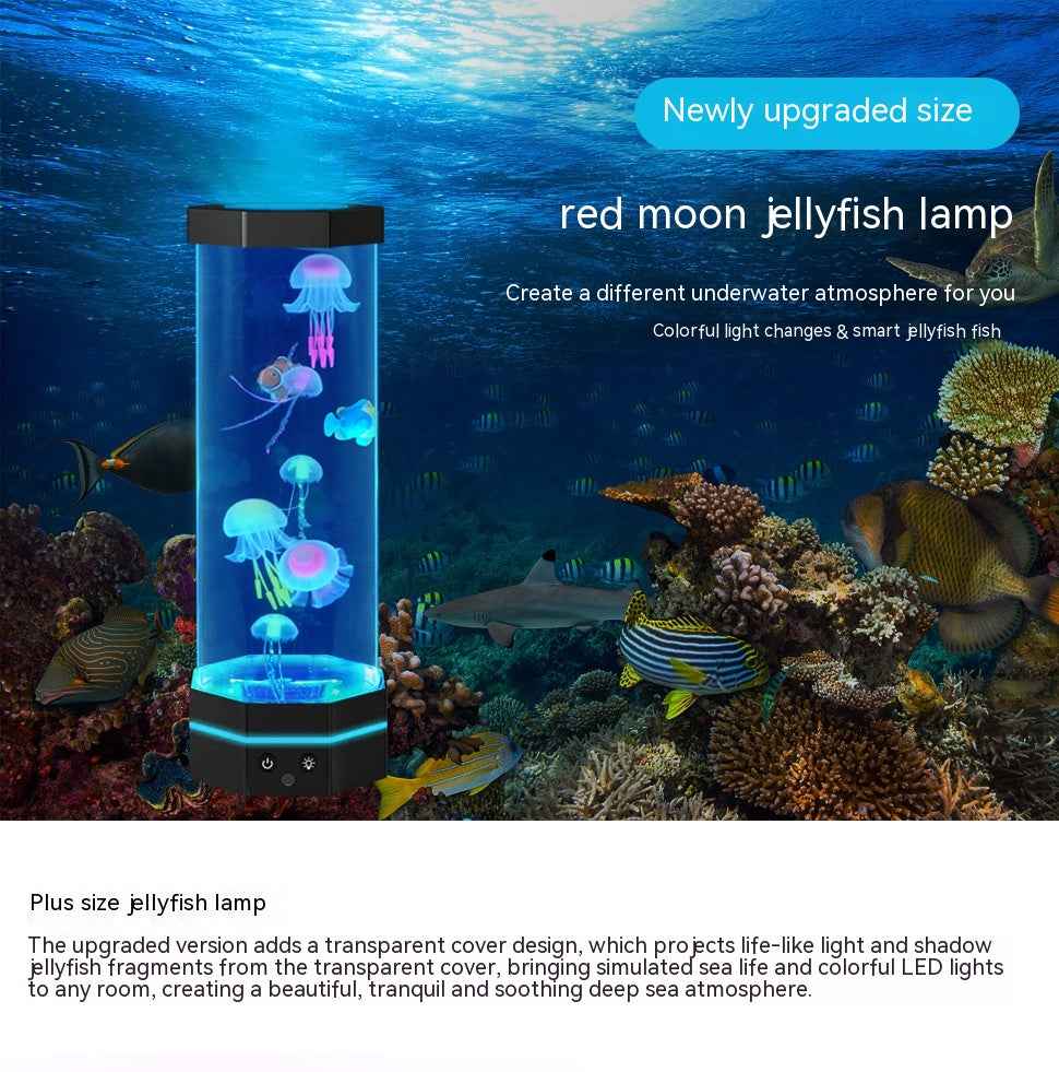 Jellyfish Lava Lamp - 17 Color Changing Oceanic Nightlight with Remote Control