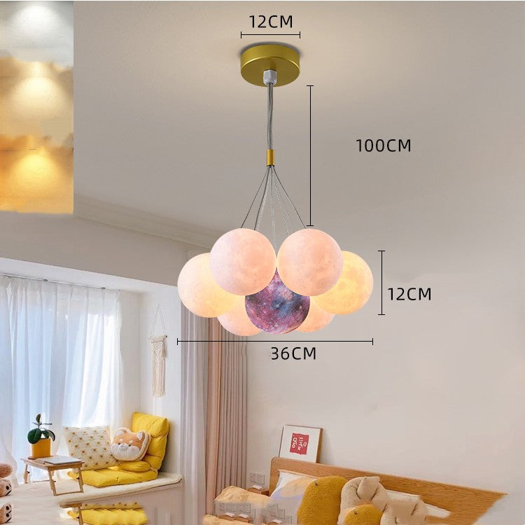 Elevate Your Space with Our Nordic Bedroom Chandelier: Creative Moon Bubble Lights by CABINSGATE SMART FURNITURE