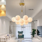 Elevate Your Space with Our Nordic Bedroom Chandelier: Creative Moon Bubble Lights by CABINSGATE SMART FURNITURE