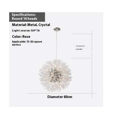Elevate Your Space with the Dandelion Crystal Chandelier by CABINSGATE SMART FURNITURE
