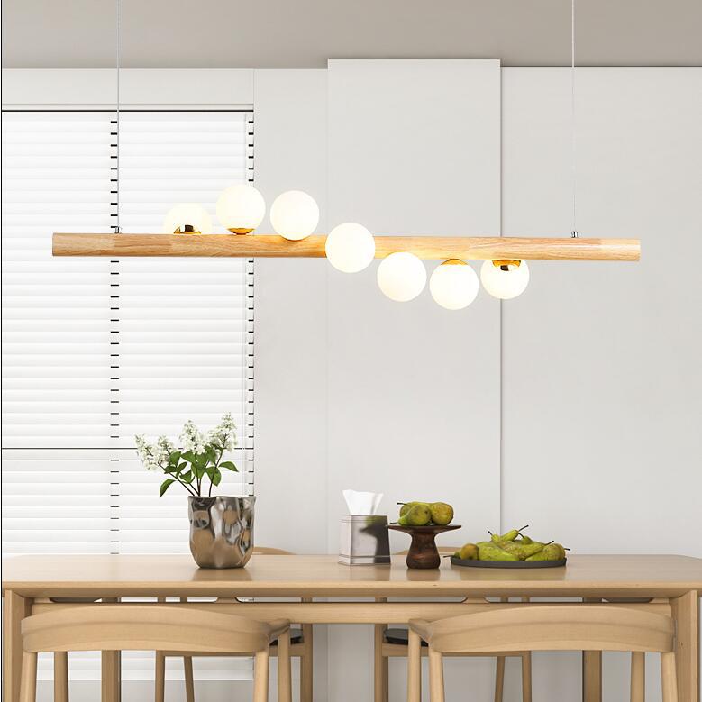 Chandelier Solid Wood Modern Minimalist Log by CABINSGATE SMART FURNITURE
