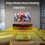 Transform Your Space with the Electric Fireplace Heater with Remote Control by CABINSGATE SMART FURNITURE
