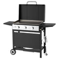 Gas Griddle, 3-Burner Flat Top Grill, Propane Griddle With Wheels, Lid, 3 X 11000 BTU Outdoor Flat Top Grills For Pan-Frying, Grilling, Stir-Frying, & BBQ, Pulse Ignition, Removable Top Design by CABINSGATE SMART FURNITURE