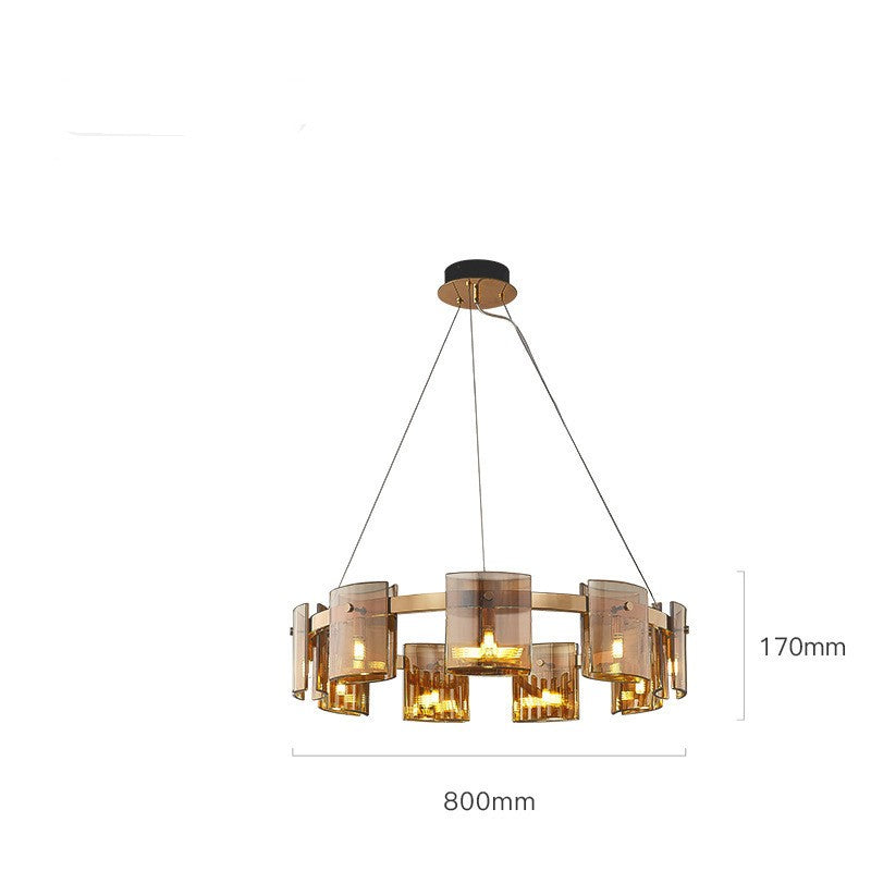 Modern Simple Glass Living Room Chandelier Bedroom Study Personality by CABINSGATE SMART FURNITURE