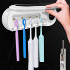 Wall Mounted Toothbrush Holder Smart Toothbrush UV Sterilizer Holder Toothpaste Dispenser Squeezer For Bathroom Accessories by CABINSGATE SMART FURNITURE