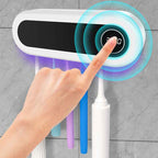 Wall Mounted Toothbrush Holder Smart Toothbrush UV Sterilizer Holder Toothpaste Dispenser Squeezer For Bathroom Accessories by CABINSGATE SMART FURNITURE