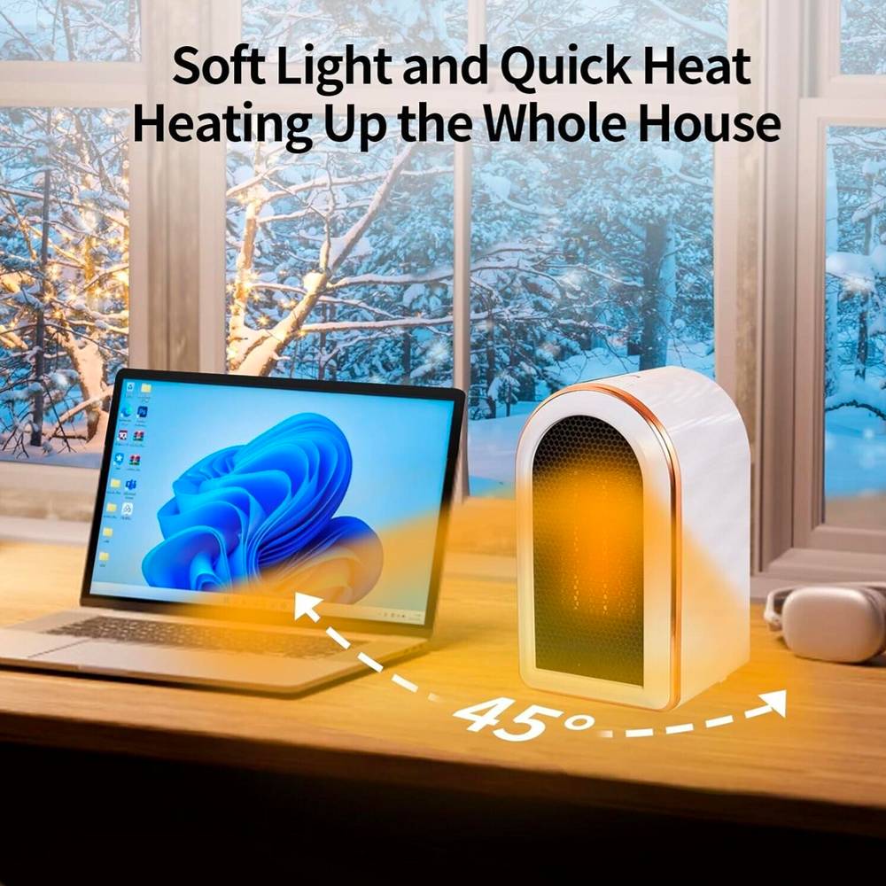 Electric Portable Space Heater 1200W Small Ceramic Fan Heater Low Energy UK Plug by CABINSGATE SMART FURNITURE