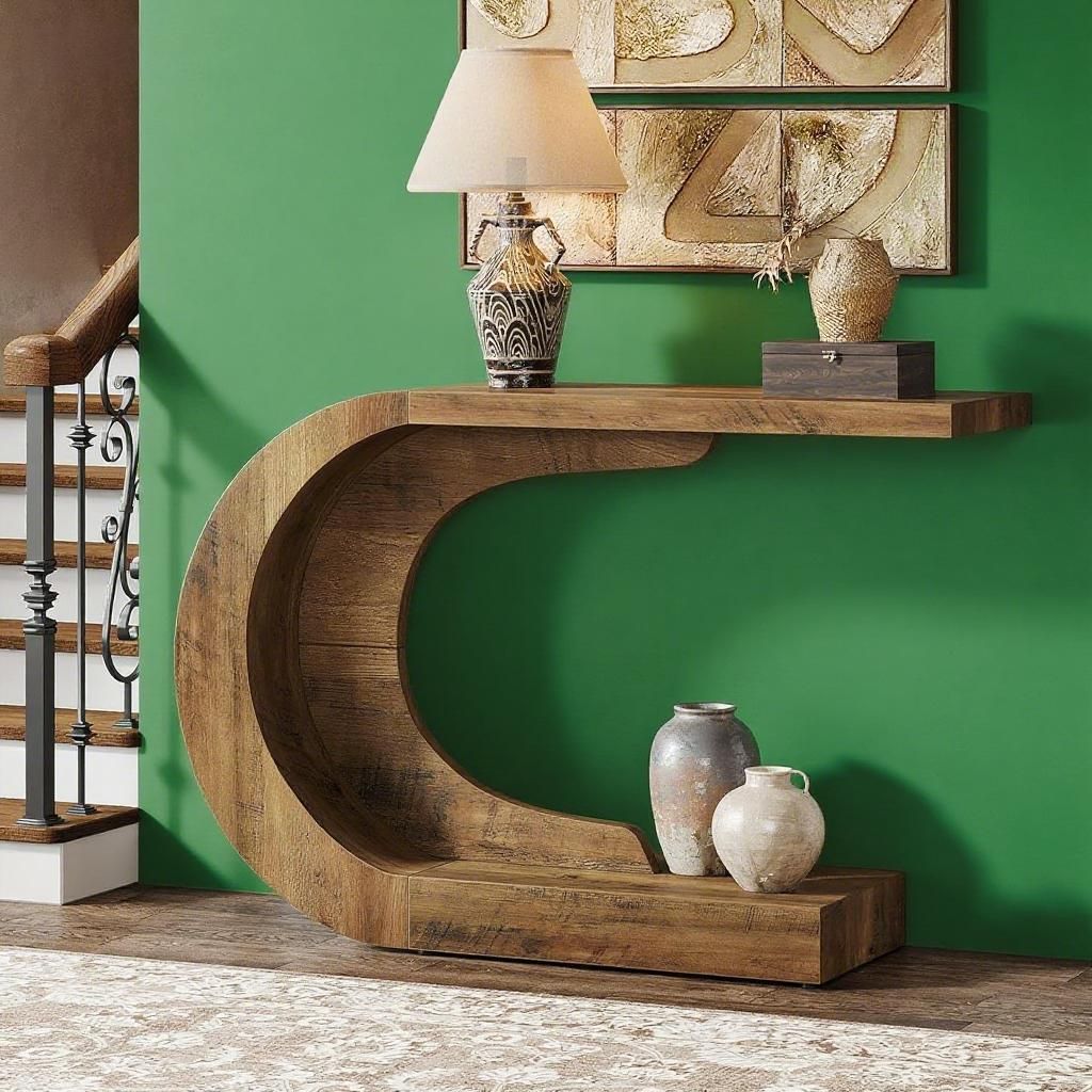 Transform Your Space with the Curved Console Accent Table by CABINSGATE SMART FURNITURE