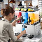 Transform Your Beverage Experience with the Commercial Slushy Machine - 15Lx3 Tanks for Irresistible Frozen Drinks by CABINSGATE SMART FURNITURE