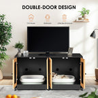 Double Cat Litter Box Enclosure: Stylish and Functional Furniture for Two Cats by CABINSGATE SMART FURNITURE