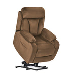 Lift Chair Recliner For Elderly Power Remote Control Recliner Sofa Relax Soft Chair Anti-skid Australia Cashmere Fabric Furniture Living Room Brown by CABINSGATE SMART FURNITURE