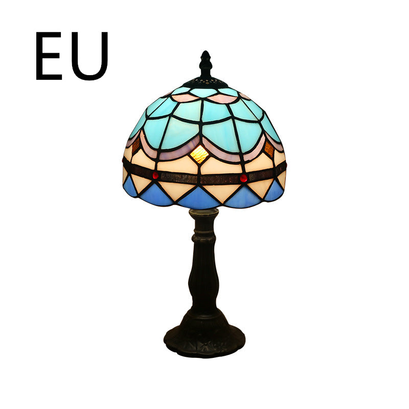 Enhance Your Space with the Retro Yellow Glass Bedside Lamp by CABINSGATE SMART FURNITURE