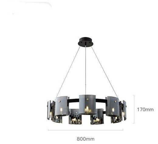 Modern Simple Glass Living Room Chandelier Bedroom Study Personality by CABINSGATE SMART FURNITURE