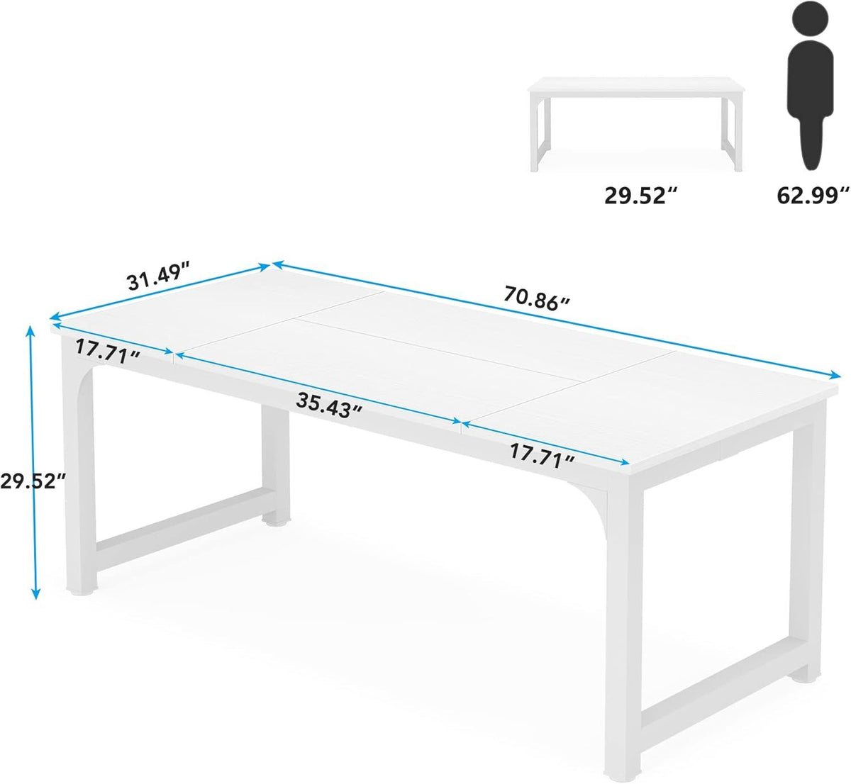 Modern Executive Office Desk - Transform Your Workspace with Style and Functionality by CABINSGATE SMART FURNITURE