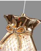 Modern Bedroom Bedside Acrylic Money Lucky Bag Shaped Chandelier by CABINSGATE SMART FURNITURE