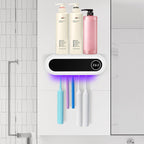 Wall Mounted Toothbrush Holder Smart Toothbrush UV Sterilizer Holder Toothpaste Dispenser Squeezer For Bathroom Accessories by CABINSGATE SMART FURNITURE