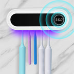 Wall Mounted Toothbrush Holder Smart Toothbrush UV Sterilizer Holder Toothpaste Dispenser Squeezer For Bathroom Accessories by CABINSGATE SMART FURNITURE