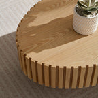 Modern Handmade Drum Coffee Table: Elevate Your Living Space with Style and Functionality by CABINSGATE SMART FURNITURE