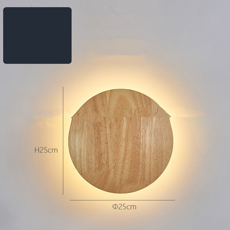 Eco-Friendly Wall-Mounted Log Art Wall Lamp