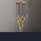 Full Copper Crystal Minimalist Living Room Dining Room Chandelier by CABINSGATE SMART FURNITURE