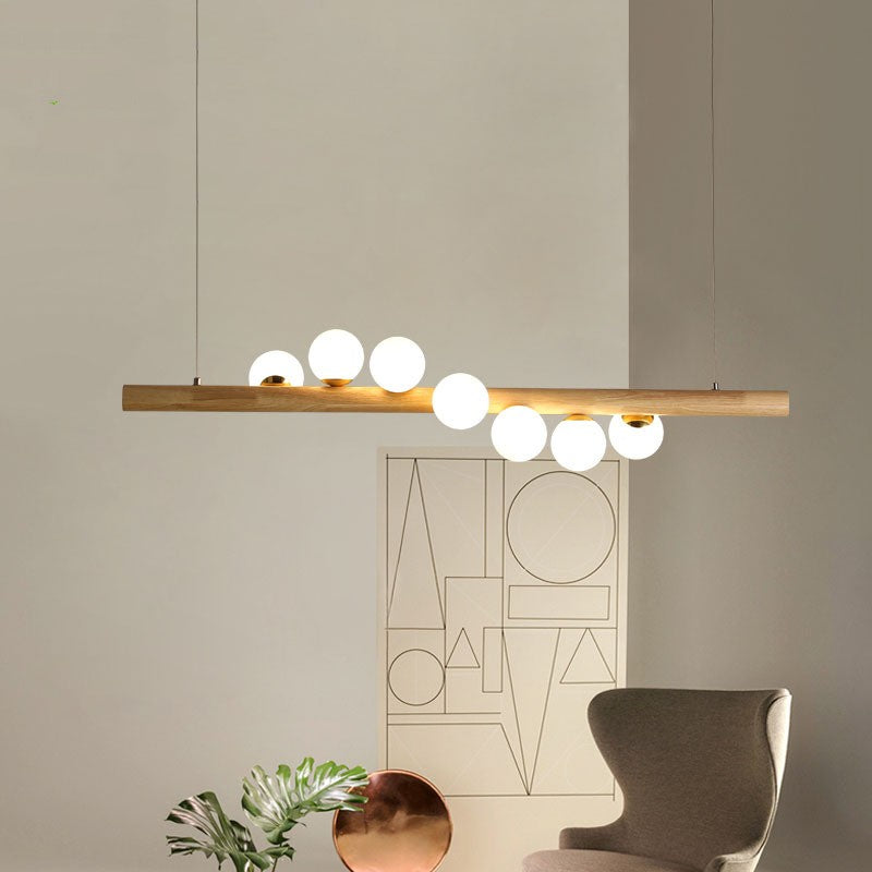 Chandelier Solid Wood Modern Minimalist Log by CABINSGATE SMART FURNITURE