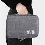 Portable Electronics Organizer Bag - Double Layer Waterproof Travel Case for All Your Digital Accessories by CABINSGATE SMART FURNITURE