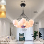 Elevate Your Space with Our Nordic Bedroom Chandelier: Creative Moon Bubble Lights by CABINSGATE SMART FURNITURE