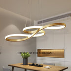 Modern Double-Sided Twist 1-Light LED Chandeliers, LivingRoom Light by CABINSGATE SMART FURNITURE