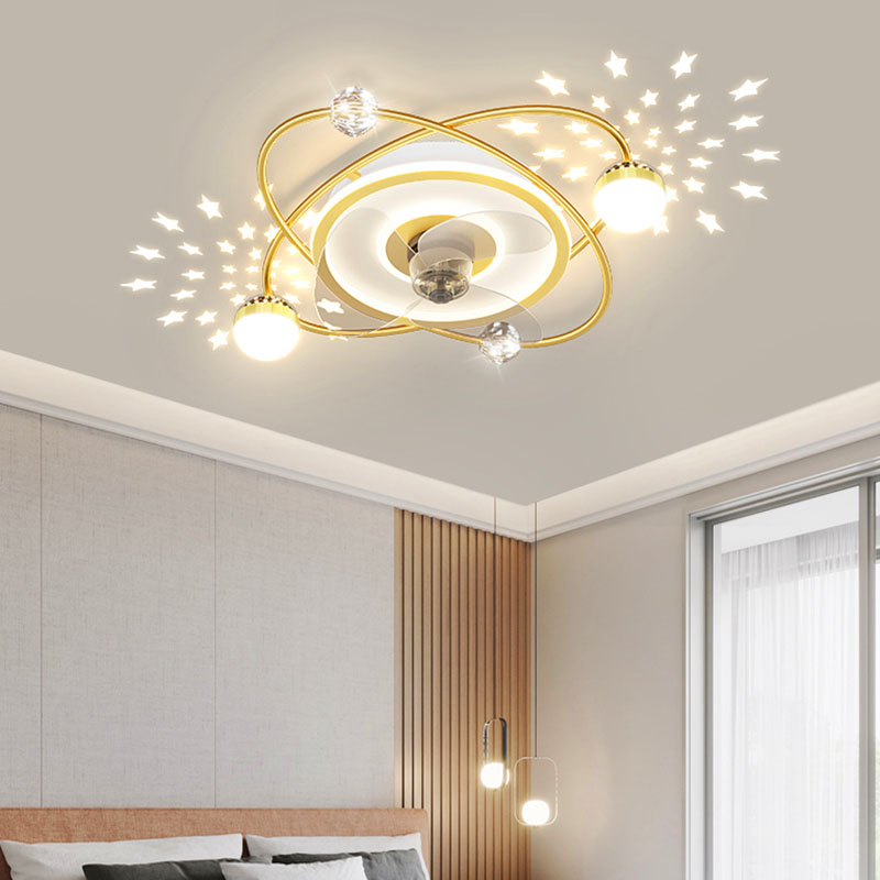 Transform Your Space with Our Nordic Bedroom Decor LED Ceiling Fan by CABINSGATE SMART FURNITURE
