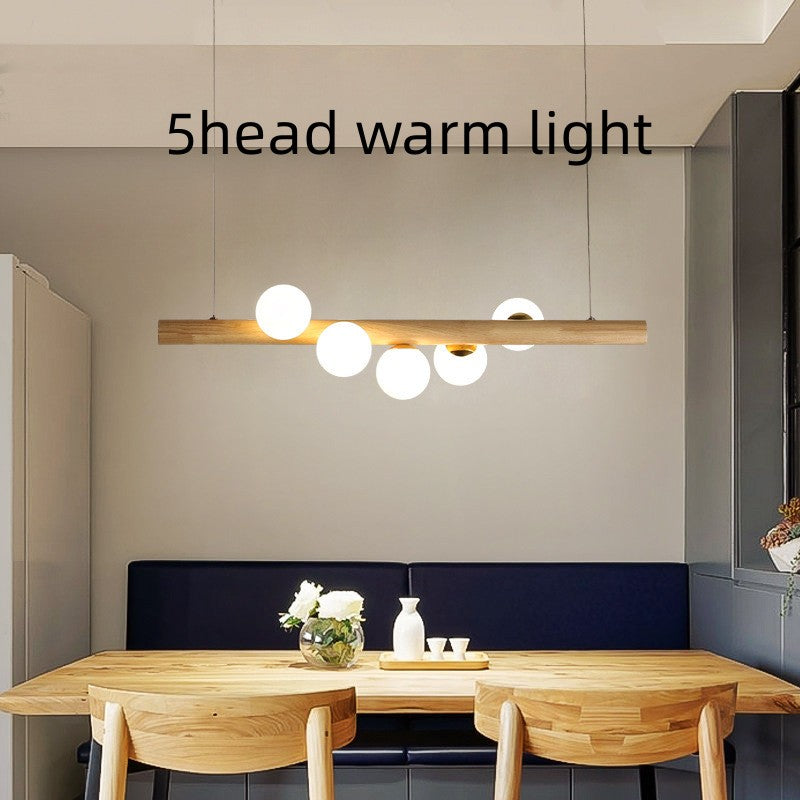 Chandelier Solid Wood Modern Minimalist Log by CABINSGATE SMART FURNITURE