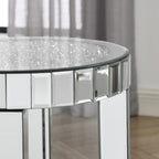Crystal Inlaid Mirror Round Table by CABINSGATE SMART FURNITURE