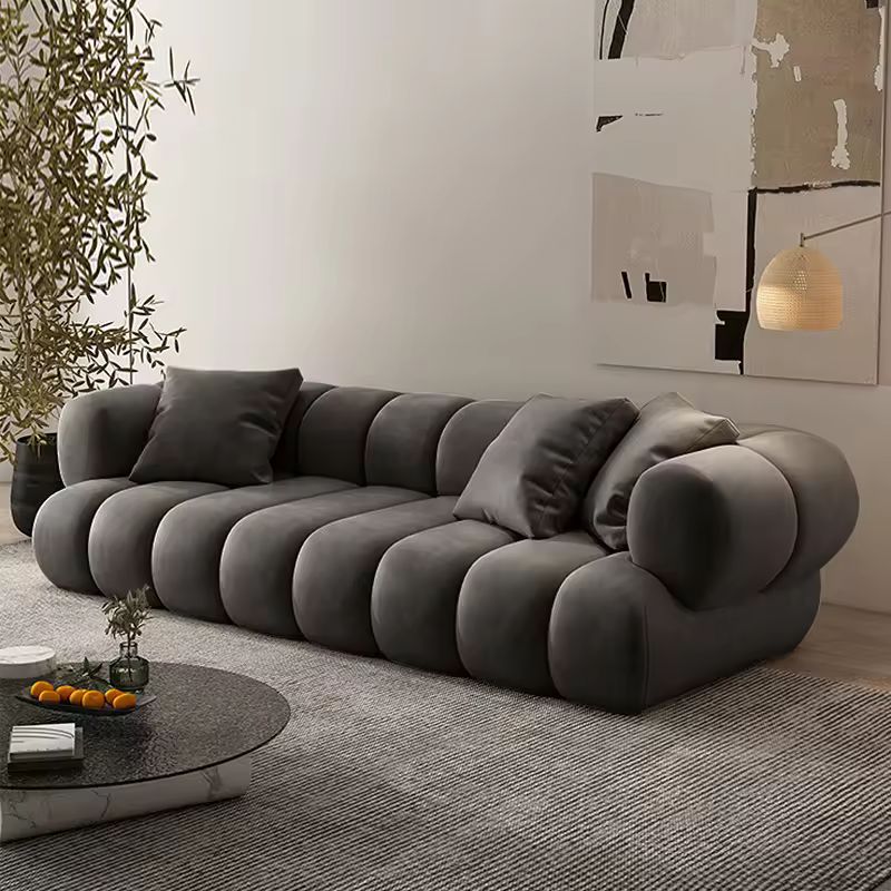 Modern Nordic Velvet L Shape Corner Living Room Sofa, Modular Sectional Sofa Couch Set by CABINSGATE SMART FURNITURE