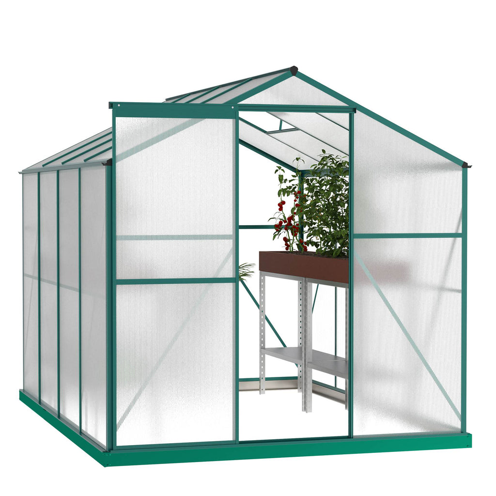 Polycarbonate Greenhouse,6X8 Ft Heavy Duty Walk-in Plant Garden Greenhouse For Backyard,Outdoor by CABINSGATE SMART FURNITURE
